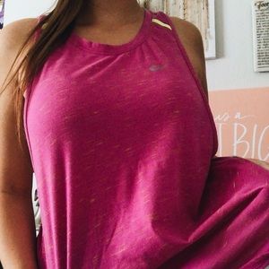 Nike Purple and Green Muscle Tank